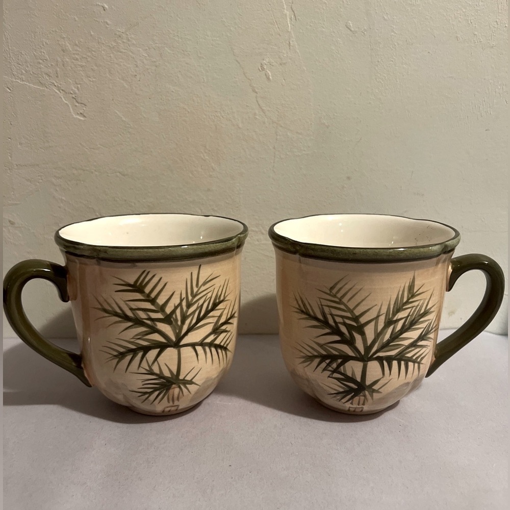 Sauvignon West Indies Ceramic Mug Cup 4" Set of 2 12oz